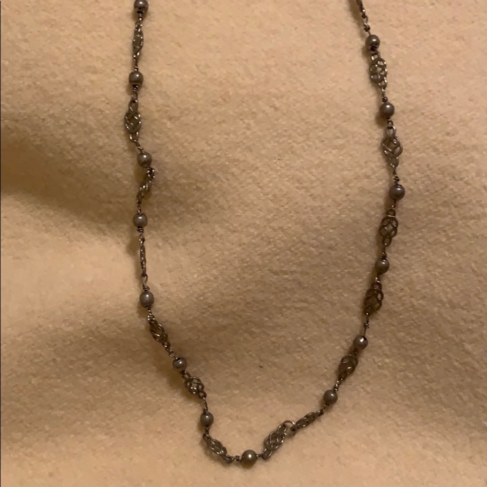 Silver knot necklace